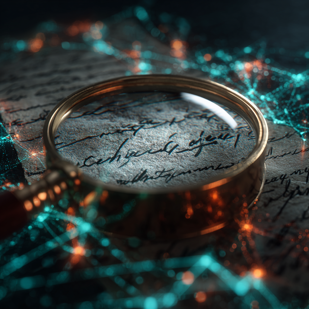 Infografía futurista que muestra la conexión entre un sitio web optimizado y los resultados de búsqueda generativa por inteligencia artificial en España durante 2026.